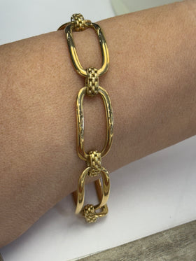 14K Oval Link Bracelet